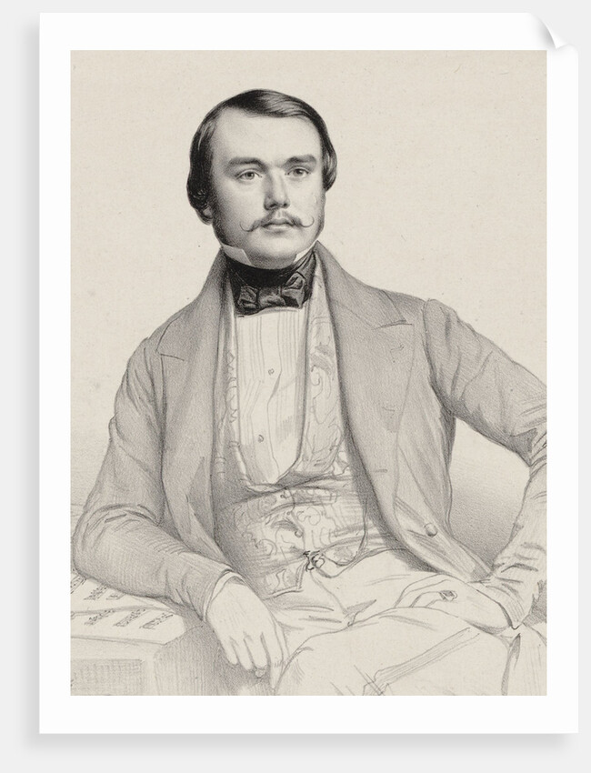 Portrait of the pianist and composer Alexandre Edouard Goria, 1855 by Anonymous