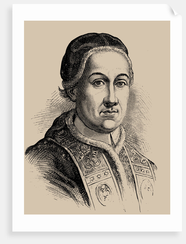 Portrait of the Pope Pius VI, 1889 by Anonymous