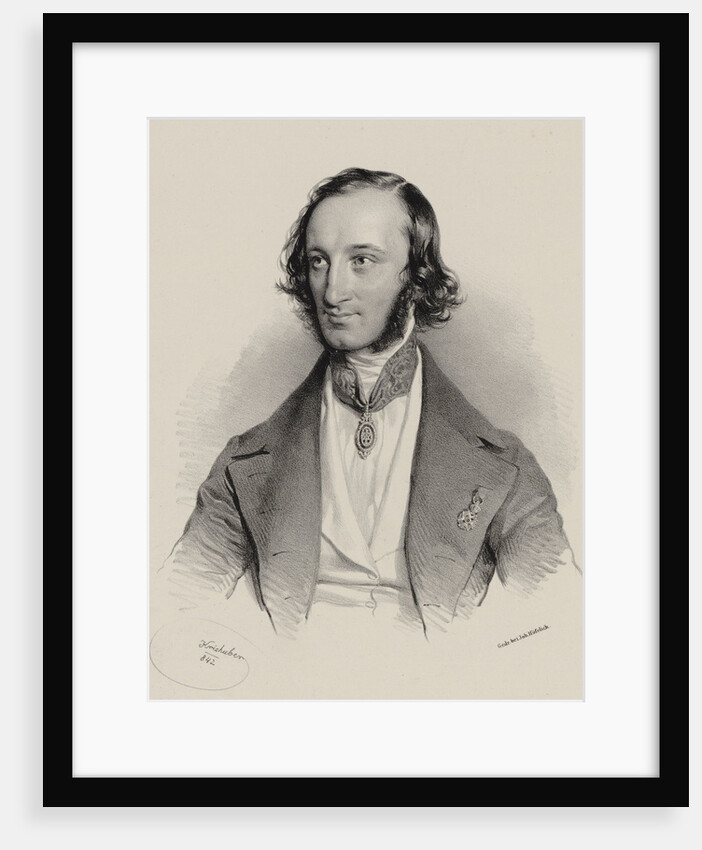 Portrait of the violinist and composer Theodor Haumann, 1842 by Anonymous
