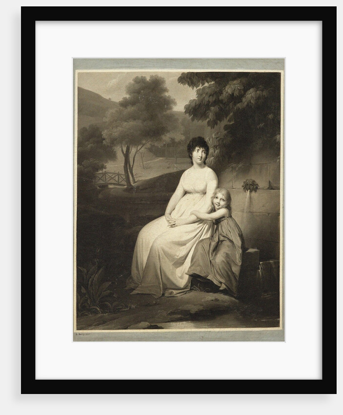 Portrait of Thérésa Tallien and her daughter in a park, 1810s by Anonymous