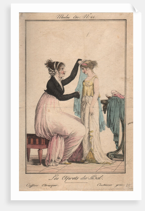 Preparations for the ball: Etruscan Hairstyle, Greek Costume, 1801 by Anonymous