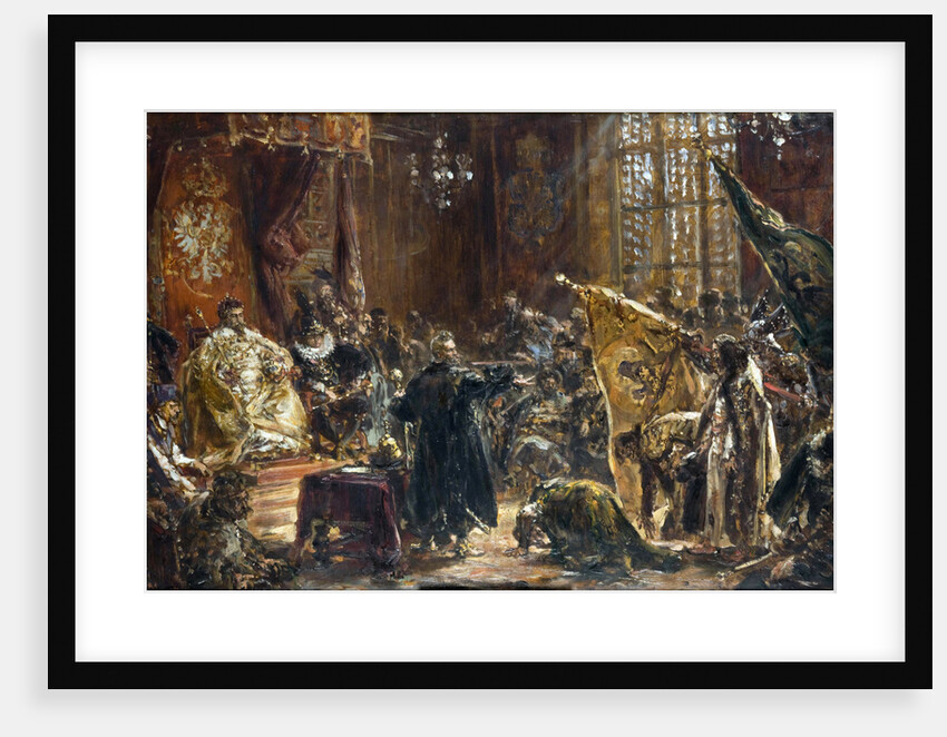 Presentation of Czar Vasili Shuisky by the hetman Stanislaw Zolkiewski at the Warsaw Sejm in 1611 by Anonymous
