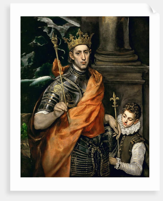 Saint Louis IX of France with a Page, End of 16th cen by Anonymous