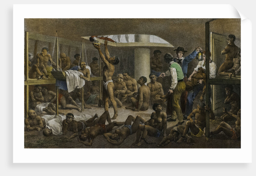 Slaves in the cellar of a slave boat, c. 1830 by Anonymous