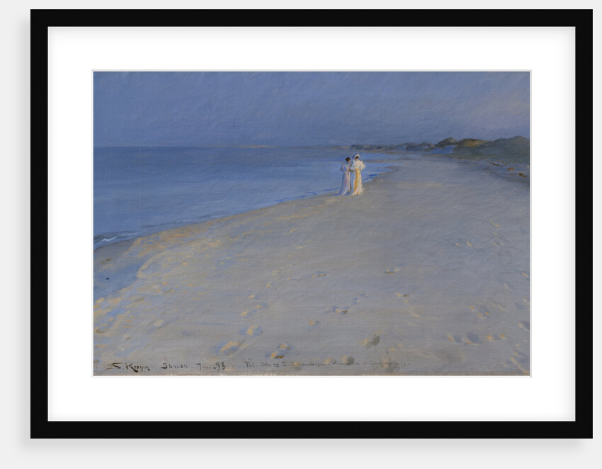 Summer evening on the south beach of Skagen. Anna Ancher and Marie Krøyer, 1893 by Anonymous