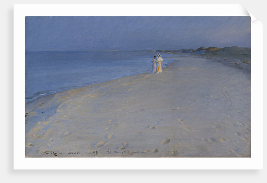 Summer evening on the south beach of Skagen. Anna Ancher and Marie Krøyer, 1893 by Anonymous