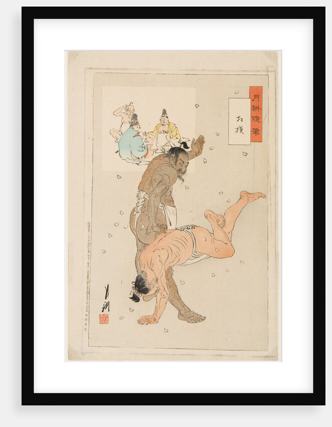 Sumo Wrestlers in Action, 1899 by Anonymous