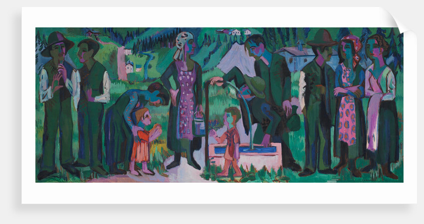 Sunday in the Alps. Scene at the Well, 1923-1925 by Anonymous