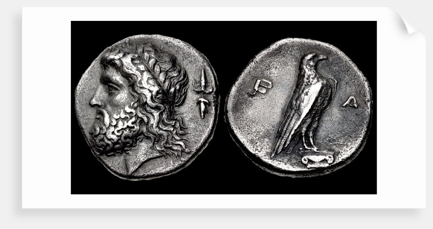The 107th Olympiad. Obverse: Head of Zeus, Reverse: Eagle. Elis, Olympia, 352 BC by Anonymous