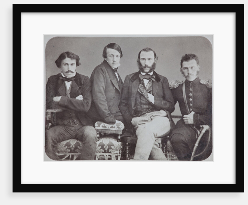 The Brothers Tolstoy: Sergei Tolstoy, Nikolai Tolstoy, Dmitri Tolstoy and Leo Tolstoy, 1850s by Anonymous