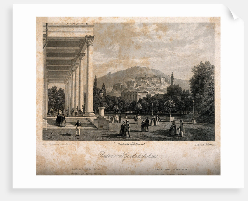 The Casino at the Kurhaus (The Conversationshaus) in Baden-Baden, ca 1855 by Anonymous