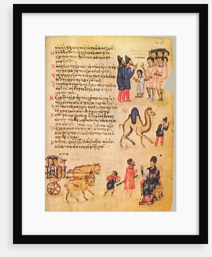The Chludov Psalter. Psalm 104, ca 850 by Anonymous