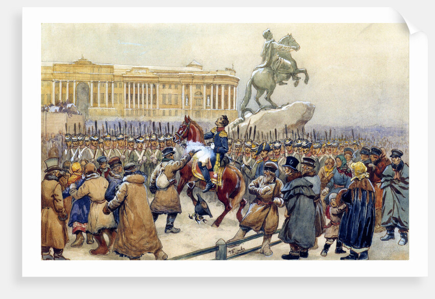 The Decembrist revolt at the Senate Square on December 14, 1825, 1870s by Anonymous