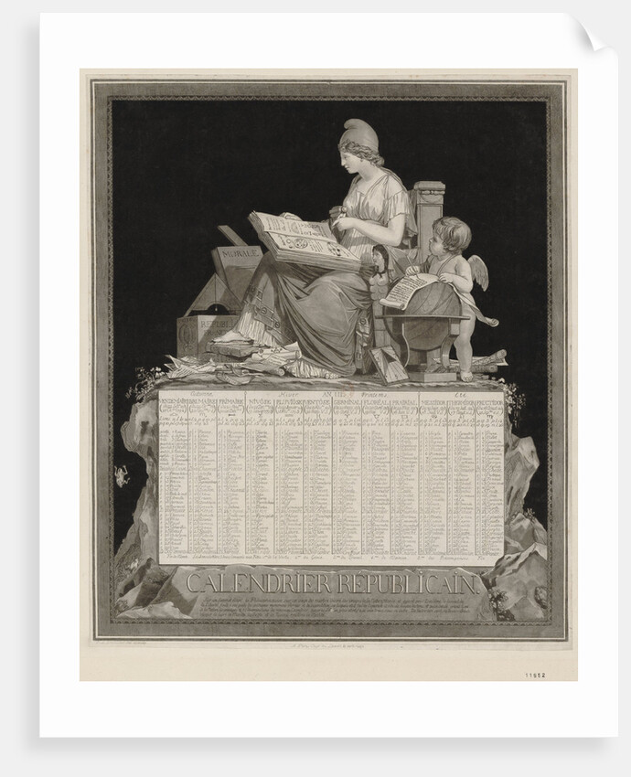 The French Republican Calendar (Calendrier républicain français), 1794 by Anonymous
