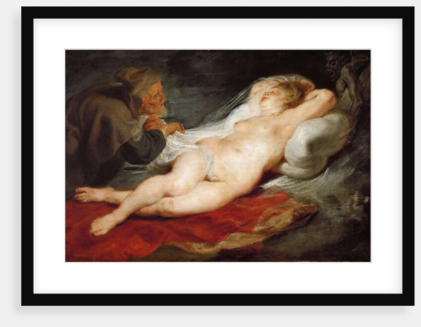 The Hermit and the Sleeping Angelica, ca 1627 by Anonymous