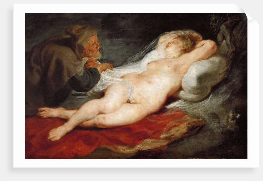 The Hermit and the Sleeping Angelica, ca 1627 by Anonymous