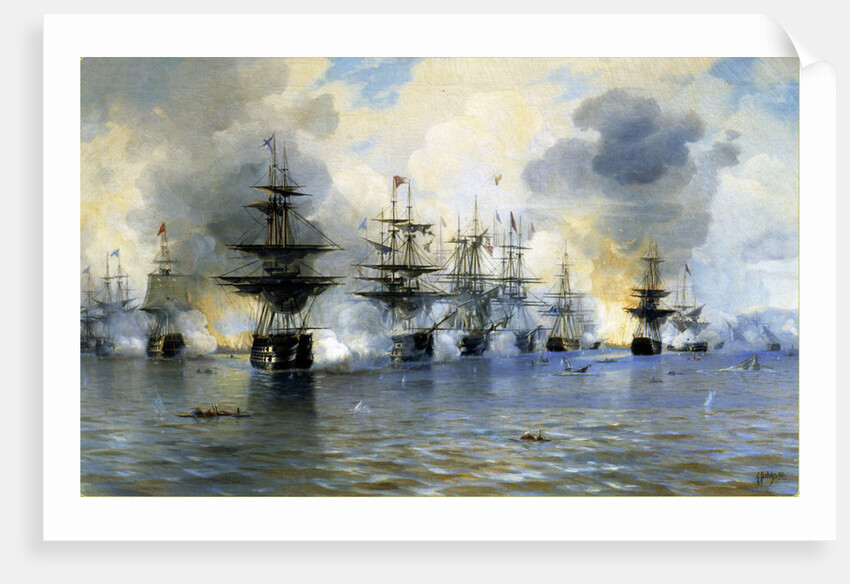 The Naval Battle of Navarino on 20 October 1827, 1888 by Anonymous