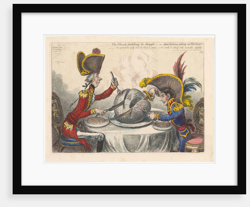 The Plumb-Pudding in Danger, or State Epicures Taking un Petit Souper, 1805 by Anonymous