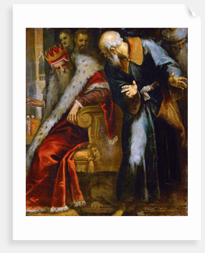 The Prophet Nathan rebukes King David, Early 17th cen by Anonymous