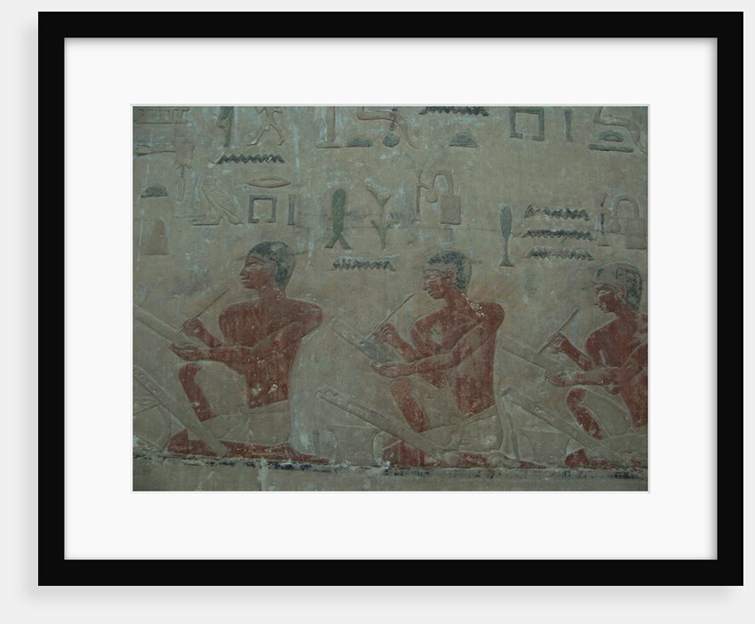 The Scribes. Relief from Mastaba of Akhethotep at Saqqara, Old Kingdom, 5th Dynasty, ca 2494-2345 BC by Anonymous