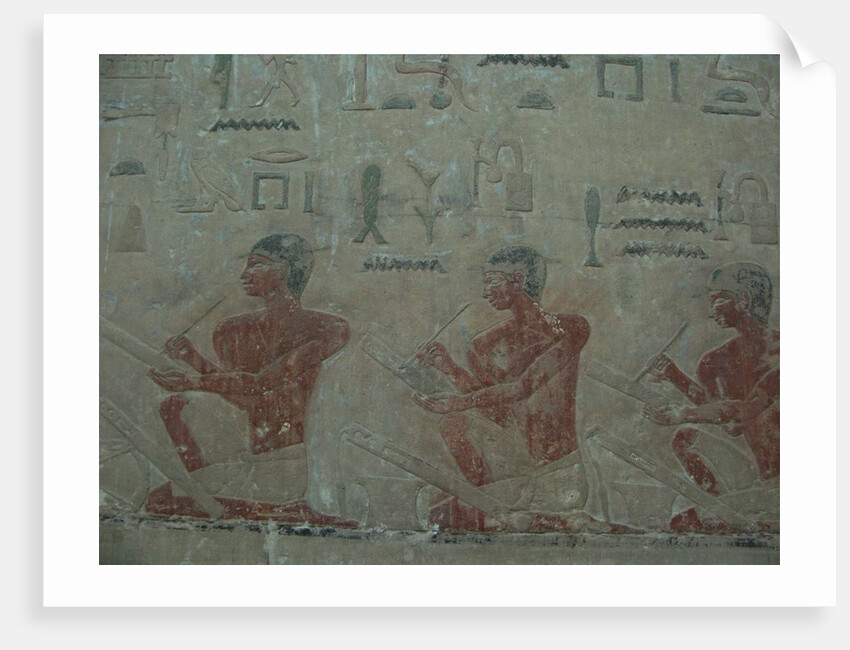 The Scribes. Relief from Mastaba of Akhethotep at Saqqara, Old Kingdom, 5th Dynasty, ca 2494-2345 BC by Anonymous