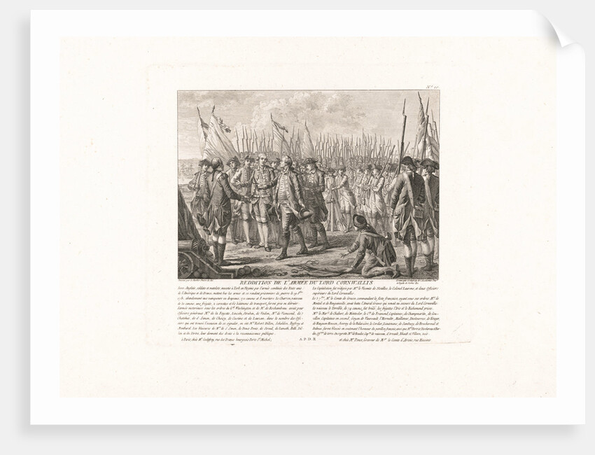 The surrender of the British Army at Yorktown, October 19, 1781, 1784 by Anonymous