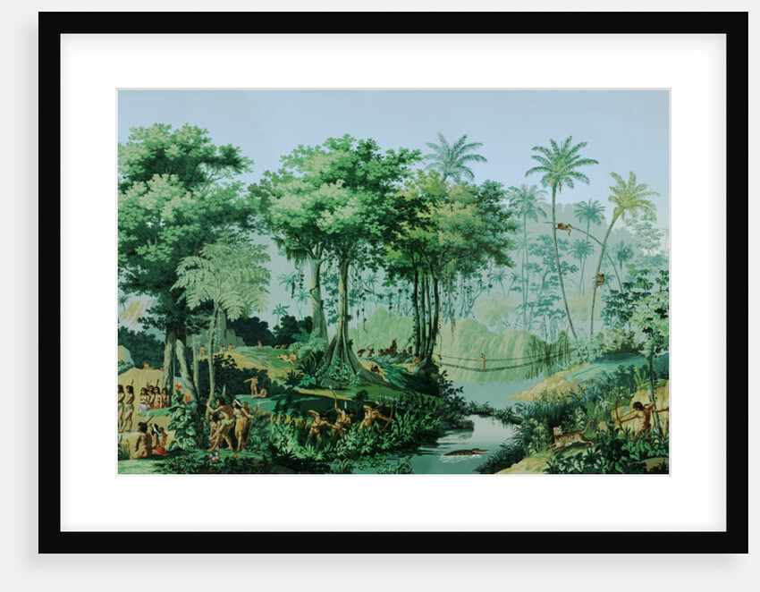 The Views of Brazil. Panoramic wallpaper (detail), c. 1830 by Anonymous