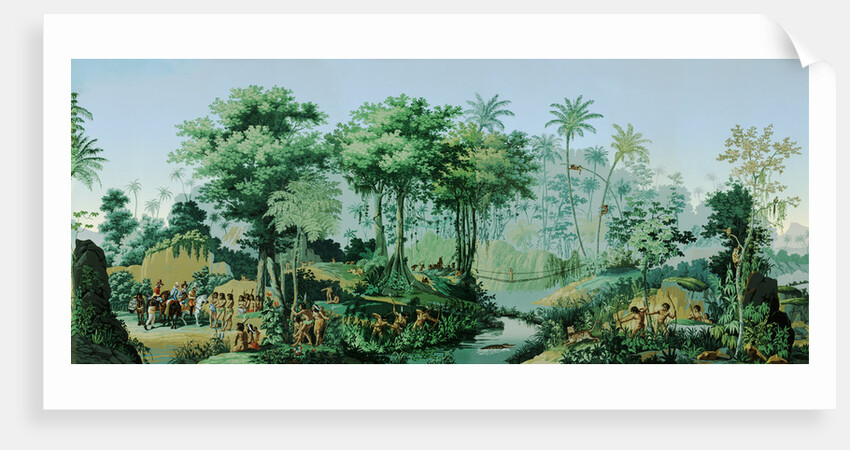 The Views of Brazil. Panoramic wallpaper (detail), c. 1830 by Anonymous