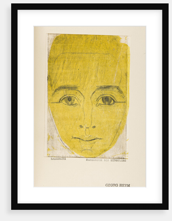 Umbra Vitae (Portrait of Georg Heym), c. 1920 by Anonymous