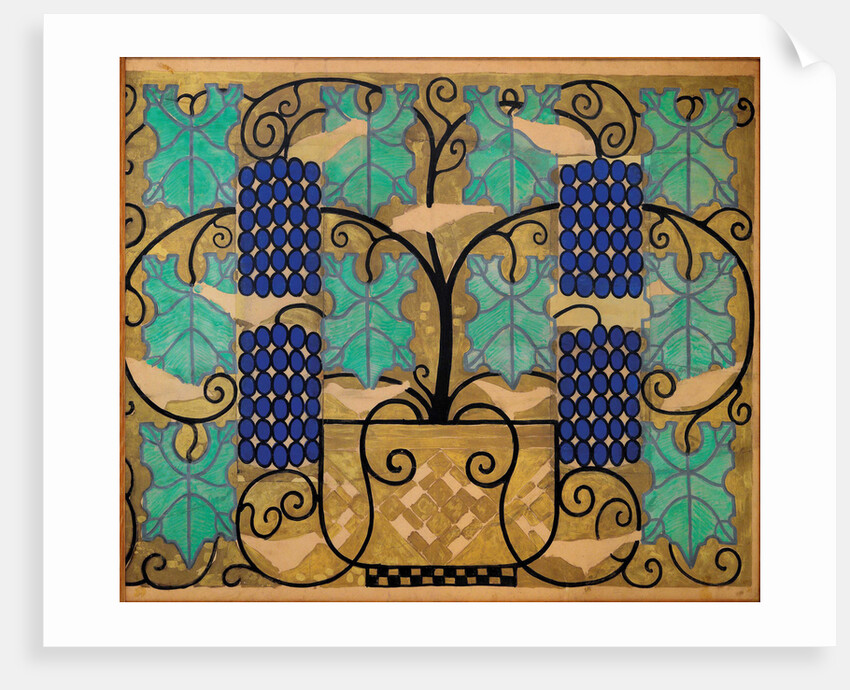 Vine tendrils. Design for the altar frieze of the church at the Steinhof in Vienna, 1905-1906 by Anonymous