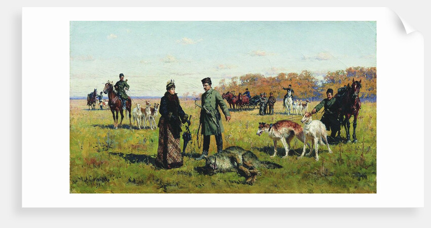 Wolf Bound, 1891 by Anonymous