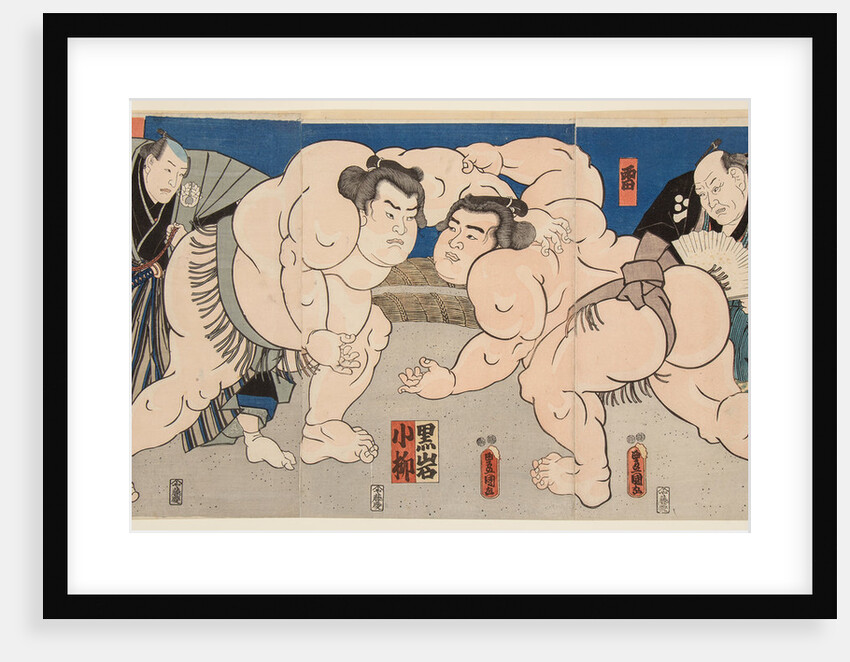 Wrestling match Koyanagi vs Kuroiwa, 1850 by Anonymous