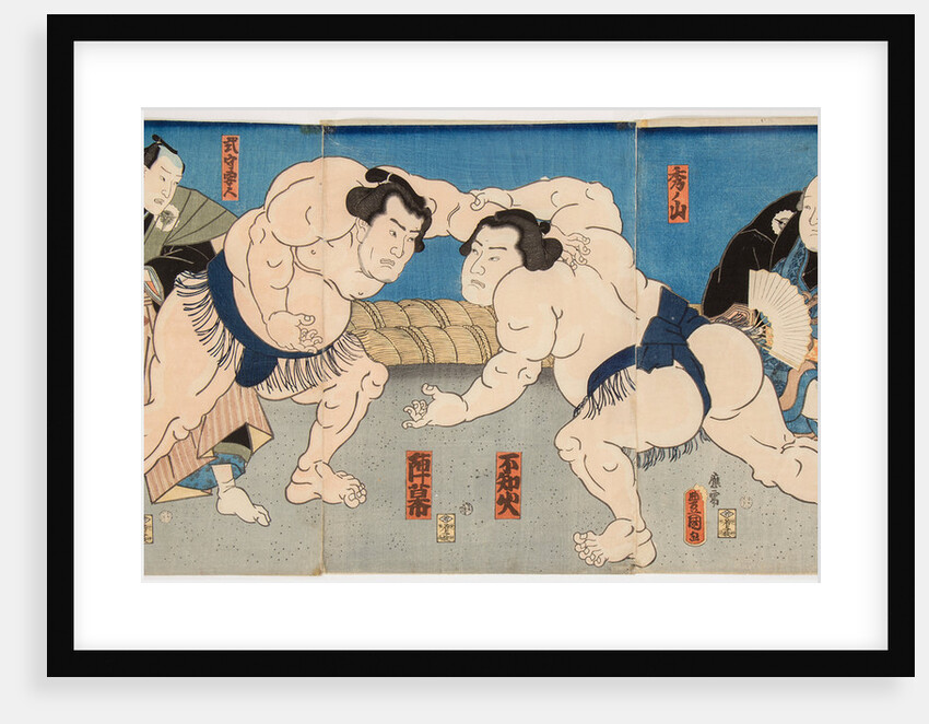Wrestling match Shiranui vs Jimmaku, 1860s by Anonymous