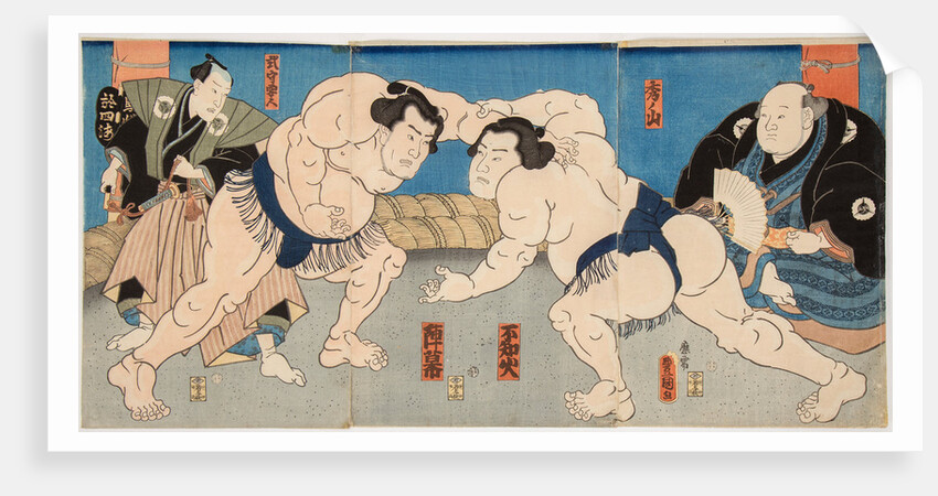 Wrestling match Shiranui vs Jimmaku, 1860s by Anonymous