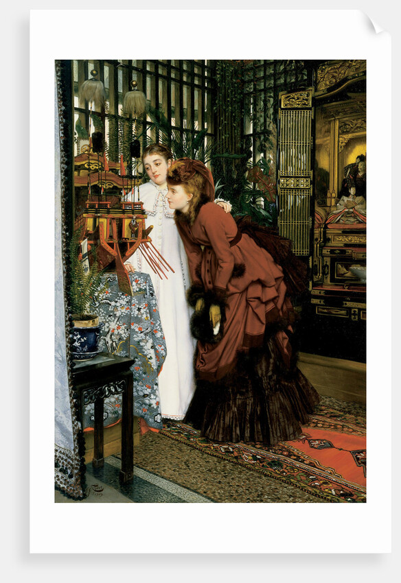 Young Ladies Looking at Japanese Objects, 1869 by Anonymous