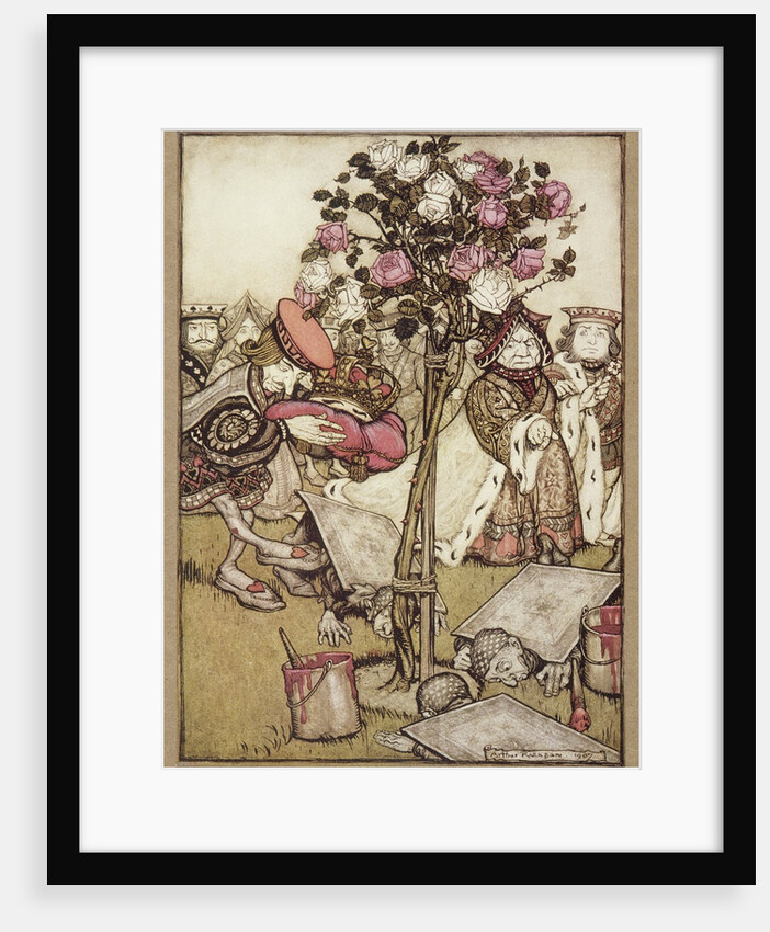 The Queen turned angrily away from him and said to the Knave, Turn them over, 1907 by Anonymous