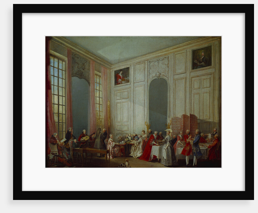 Mozart Giving A Concert In The Salon des Quatre-Glaces at the Palais du Temple by Anonymous