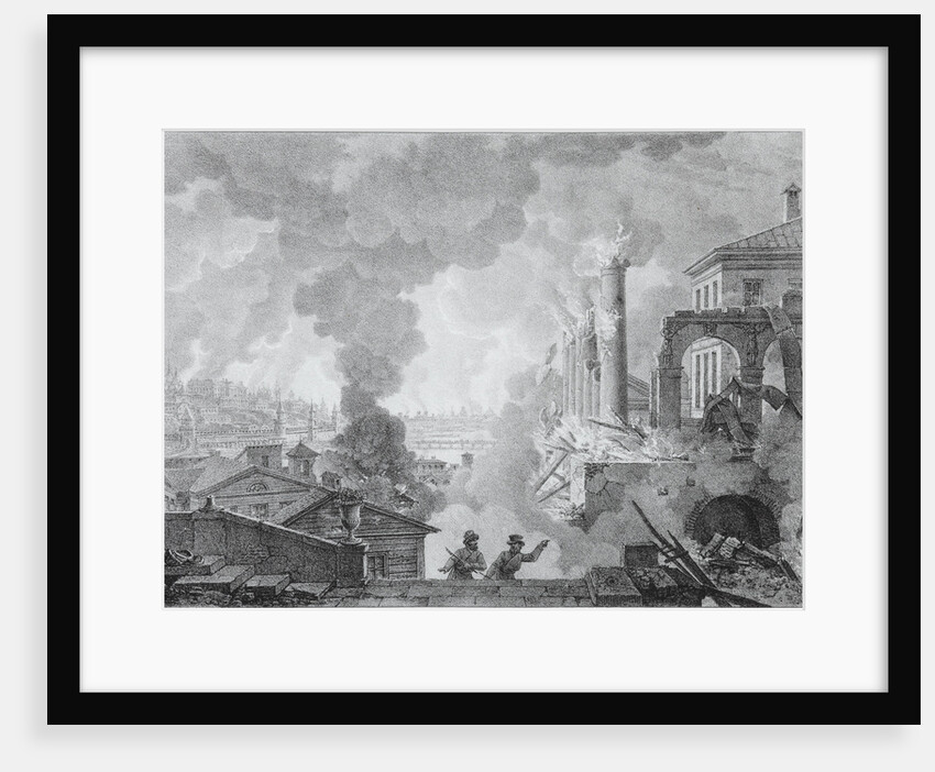 Fire of Moscow on September 1812 (The French in Moscow), 1824 by Anonymous