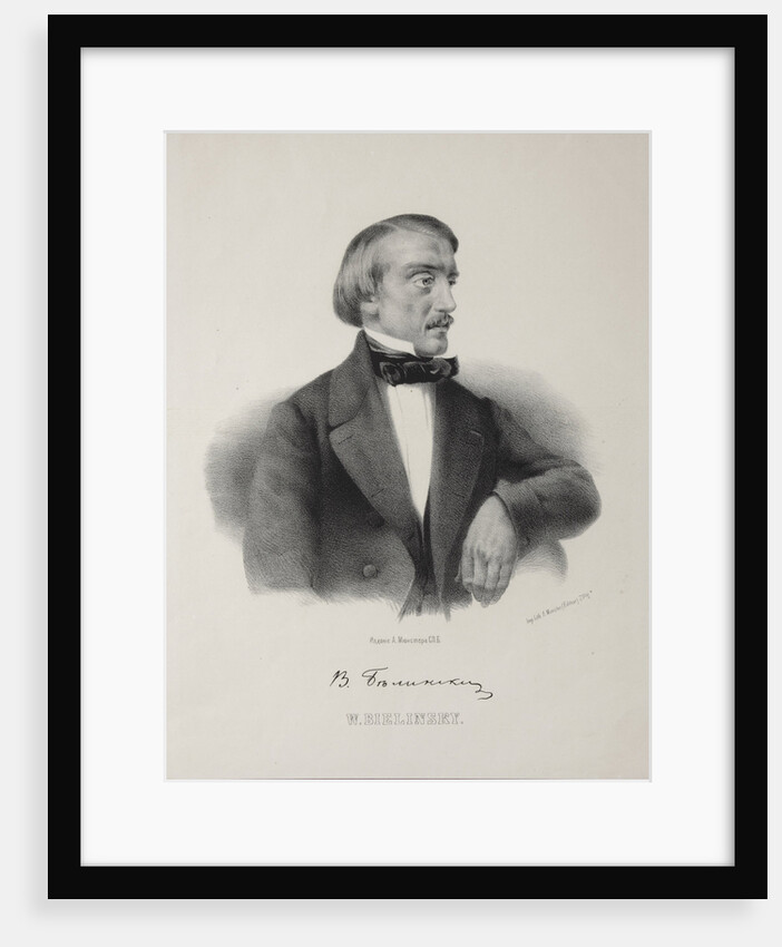 Portrait of the Literary critic and Philosopher Vissarion Grigoryevich Belinsky, 1860s by Anonymous