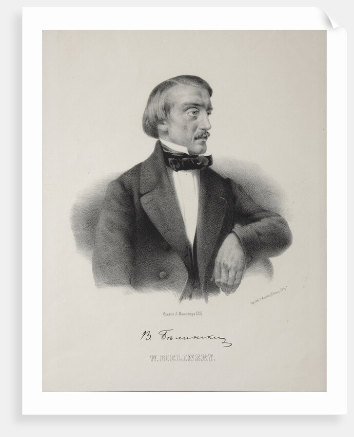 Portrait of the Literary critic and Philosopher Vissarion Grigoryevich Belinsky, 1860s by Anonymous