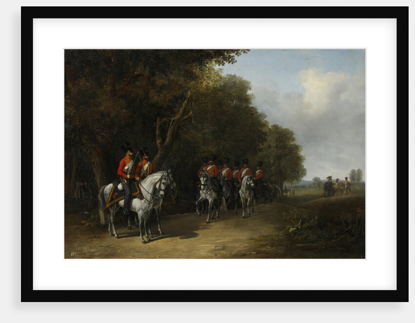 1st Squadron of the Life Guard Hussar Regiment on maneuvers, 1838 by Anonymous