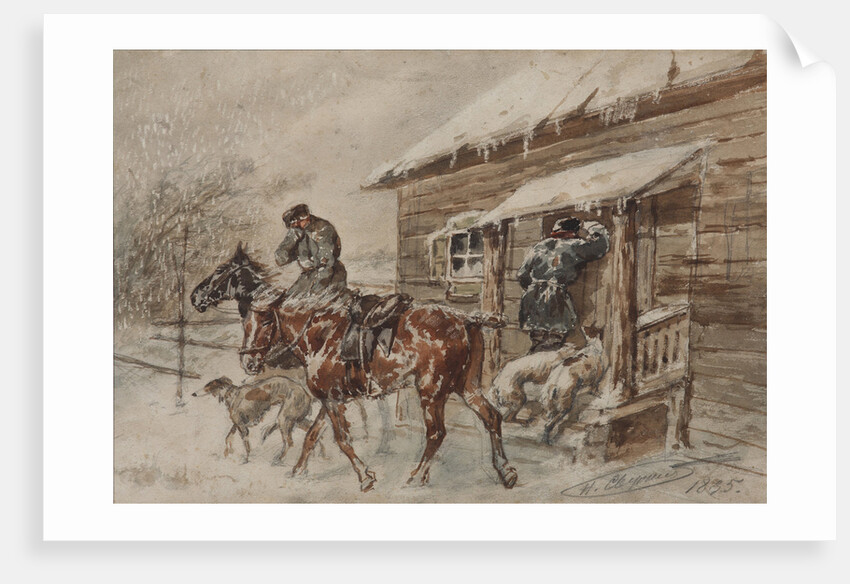 The hunters, 1885 by Anonymous