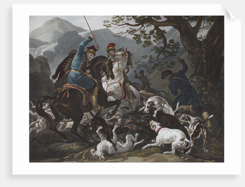 The Wild Boar Hunting in Poland, 1830s by Anonymous