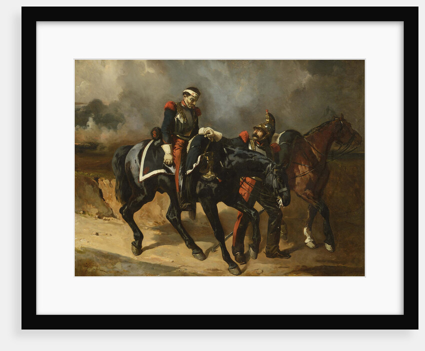 The wounded Cuirassier, 1830s by Anonymous