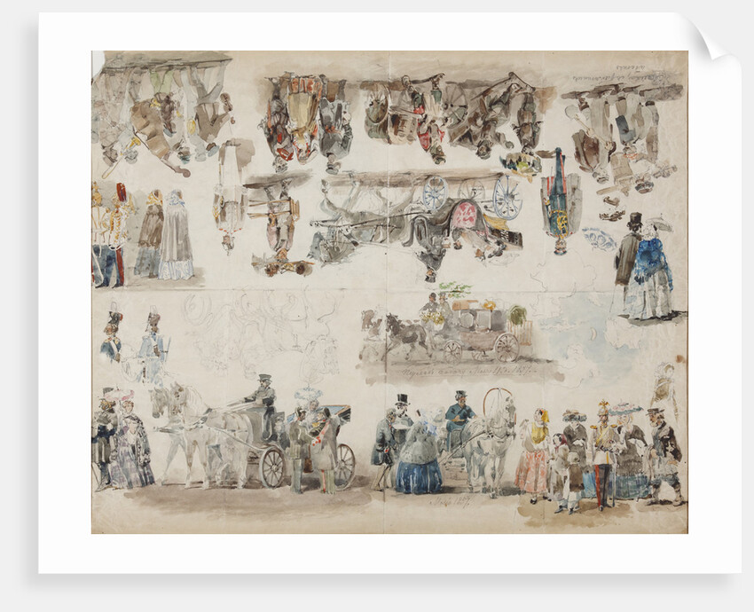 Genre scenes in St. Petersburg, 1857 by Anonymous