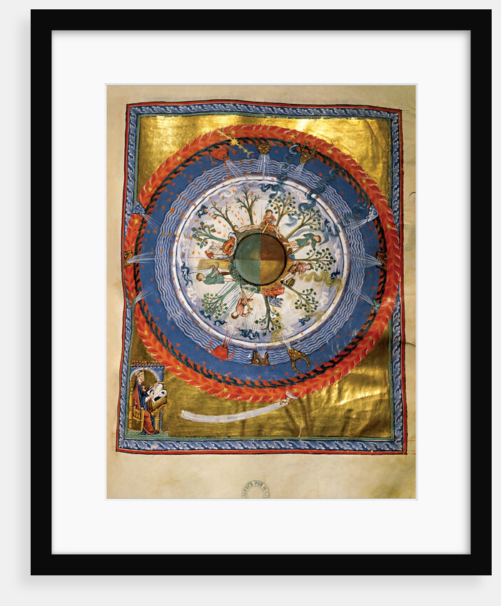 Cosmos, Body, and Soul. (Vision from Liber Divinorum Operum), ca 1220-1230 by Anonymous
