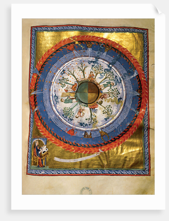 Cosmos, Body, and Soul. (Vision from Liber Divinorum Operum), ca 1220-1230 by Anonymous