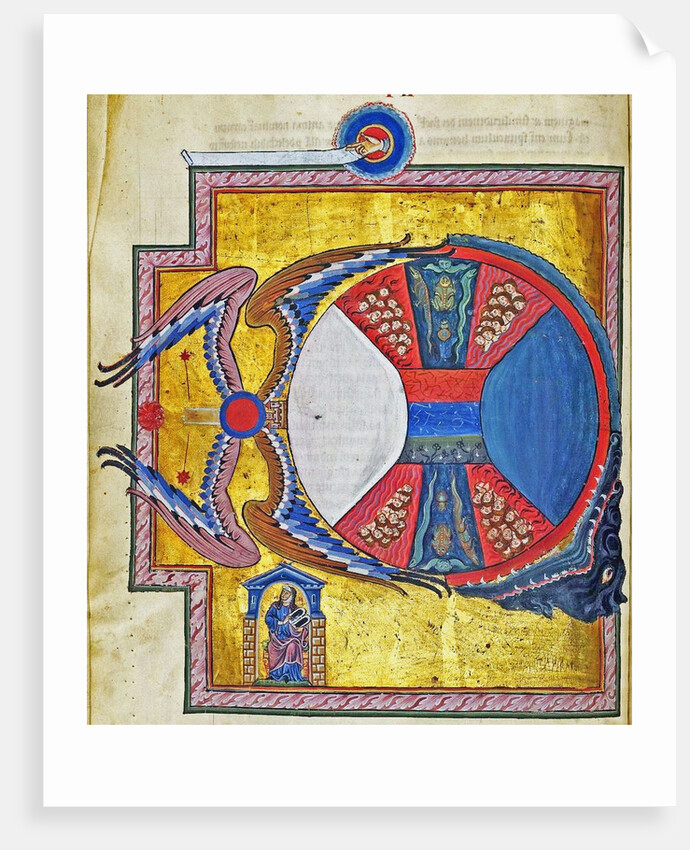 Living, Dying and Purgatory. (Vision from Liber Divinorum Operum), ca 1220-1230 by Anonymous