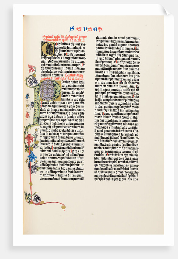 The Gutenberg Bible, 1454 by Anonymous
