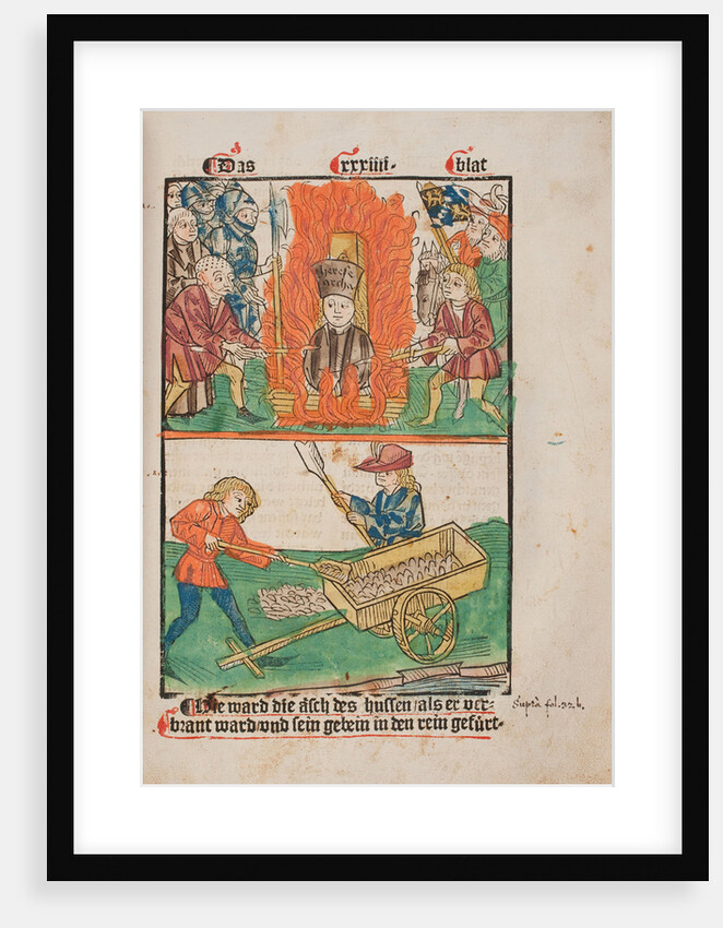 Jan Hus burned at the stake, and his ashes thrown into the Rhine. by Anonymous